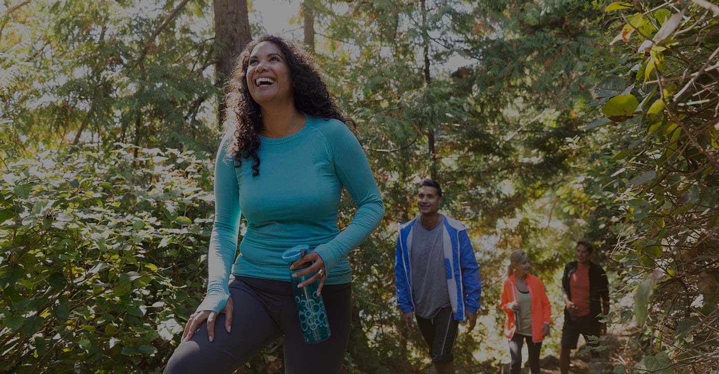 AdventHealth Diabetes Institute patients hiking in the woods